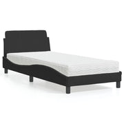 Bed met matras 90x190 cm zwart fluweel