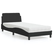 Bed met matras 90x200 cm zwart fluweel