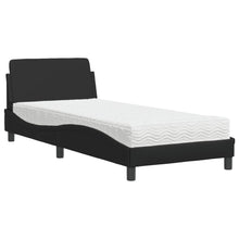 Bed met matras kunstleer zwart 90x200 cm