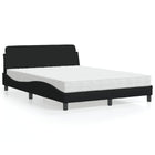 Bed met matras stof zwart 120x200 cm