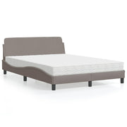 Bed met matras 120x200 cm taupe