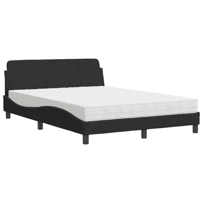 Bed met matras fluweel zwart 120x200 cm