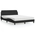 Bed met matras fluweel zwart 120x200 cm