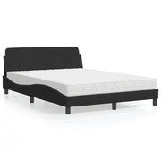 Bed met matras 120x200 cm fluweel zwart