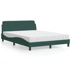 Bed met matras fluweel donkergroen 120x200 cm