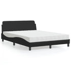 Bed met matras kunstleer zwart 120x200 cm