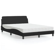 Bed with mattress "Dover" faux leather black 120x200 cm