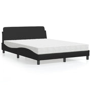 Bed met matras 140x200 cm kunstleer zwart