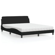 Bed met matras 160x200 cm zwart stof