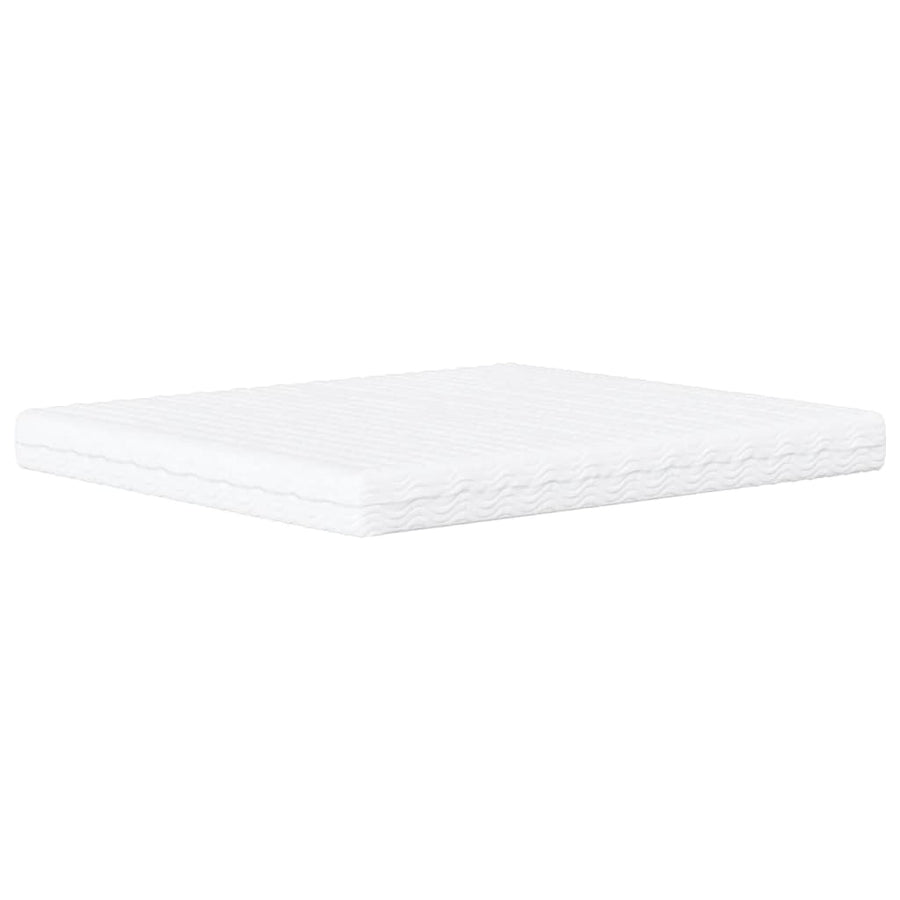 Bed Met Matras Kunstleer 160 x 200 cm Wit en zwart