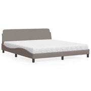 Bed with mattress "Dover" fabric taupe 180x200 cm