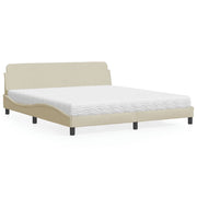 Bed with mattress "Dover" fabric cream 180x200 cm