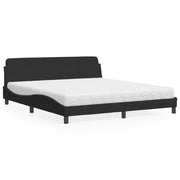Bed met matras 180x200 cm zwart fluweel