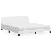 Bed met matras 180x200 cm kunstleer wit
