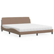 Bed met matras 180x200 cm cappuccinokleurig kunstleer