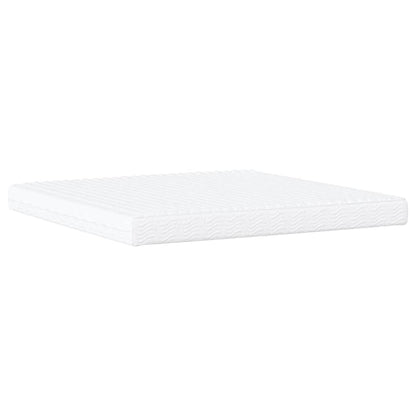 Bed Met Matras Stof 200 x 200 cm Blauw