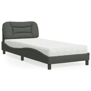 Bed met matras 80x200 cm donkergrijs