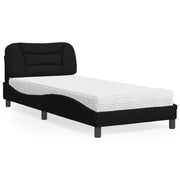 Bed met matras 80x200 cm zwart stof