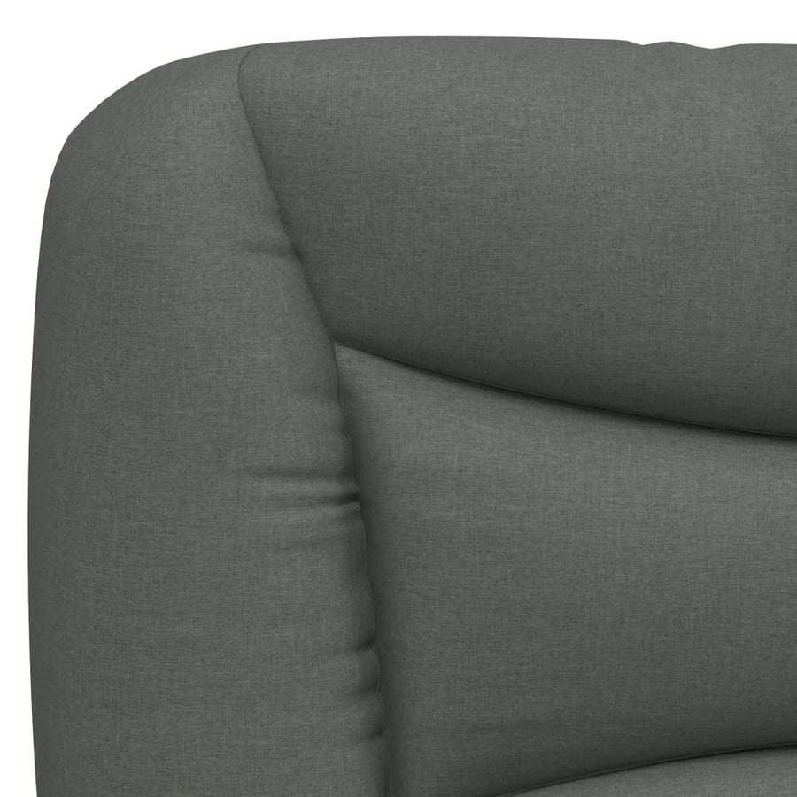 Bed met matras stof donkergrijs 90x190 cm