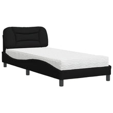 Bed met matras stof zwart 90x190 cm
