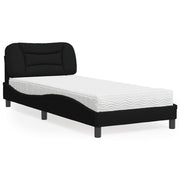 Bed met matras 90x190 cm stof zwart