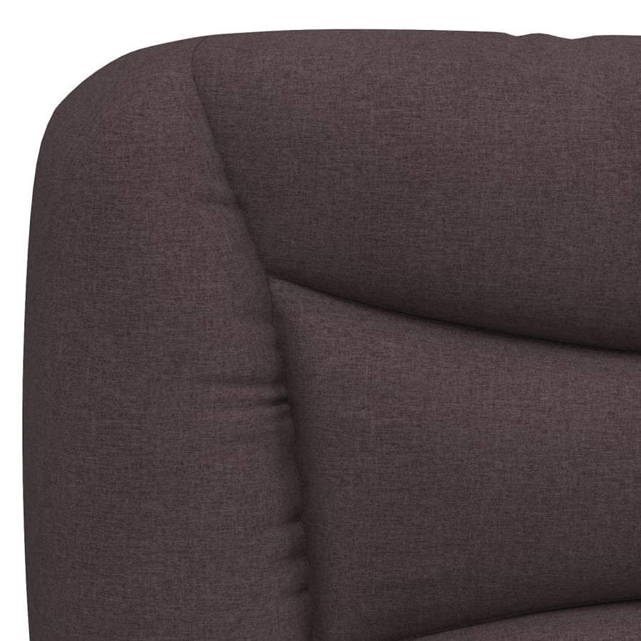 Bed Met Matras Stof 90 x 190 cm Donkerbruin