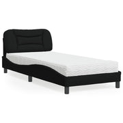 Bed met matras 90x200 cm zwart stof