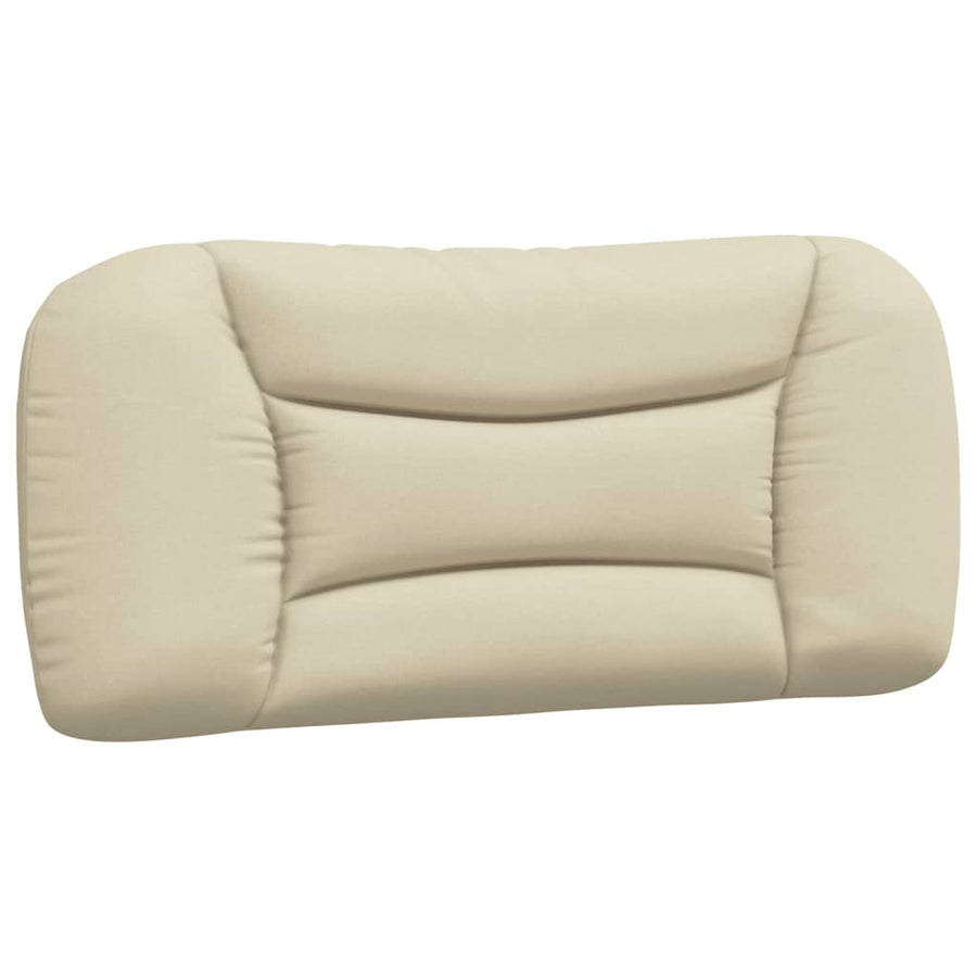 Bed met matras stof crèmekleurig 90x200 cm