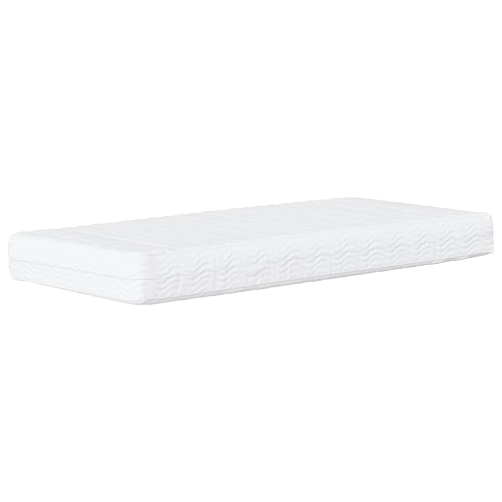 Bed met matras "Hvar" stof donkerbruin 100x200 cm