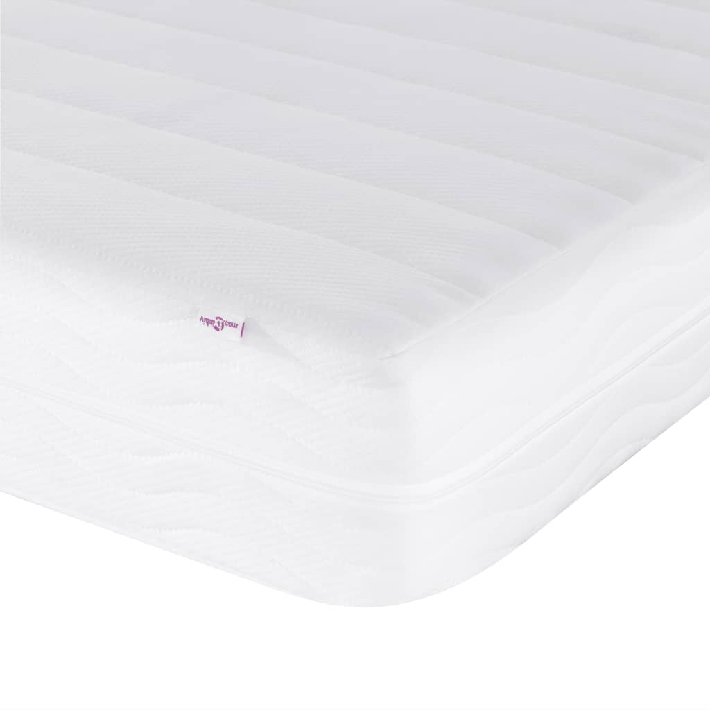 Bed met matras "Hvar" stof donkerbruin 100x200 cm