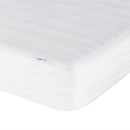 Bed met matras "Hvar" stof donkerbruin 100x200 cm