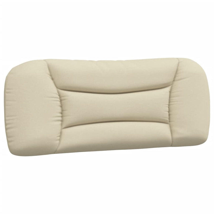 Bed met matras stof crèmekleurig 100x200 cm