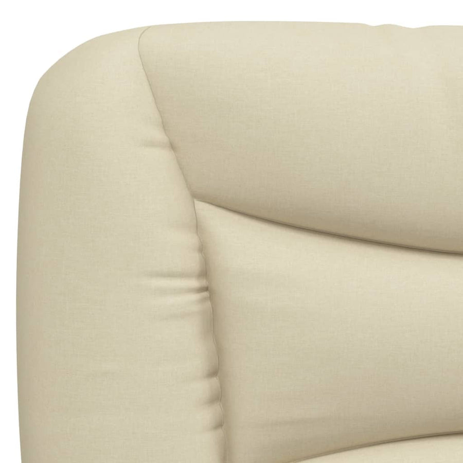 Bed met matras stof crèmekleurig 100x200 cm