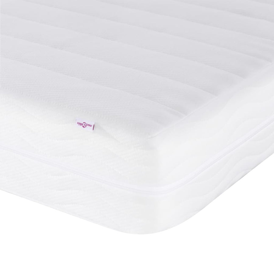 Bed met matras stof blauw 100x200 cm