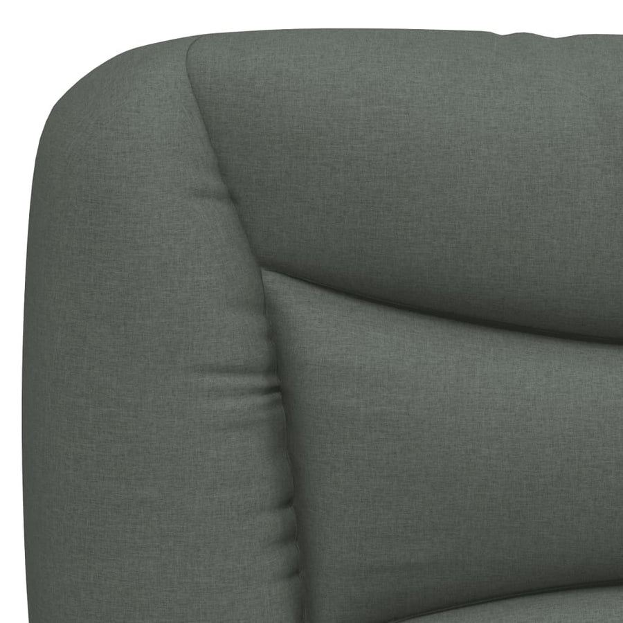 Bed met matras stof donkergrijs 120x200 cm