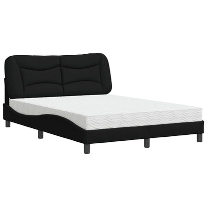 Bed met matras stof zwart 120x200 cm
