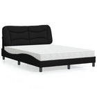 Bed met matras stof zwart 120x200 cm