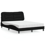 Bed met matras 140x190 cm stof zwart