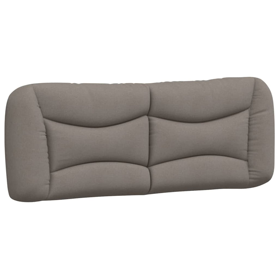 Bed met matras stof taupe 140x190 cm