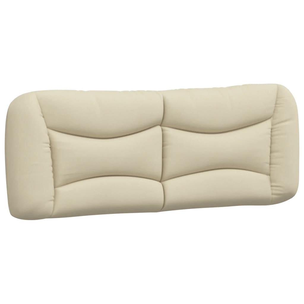 Bed met matras stof crèmekleurig 140x190 cm