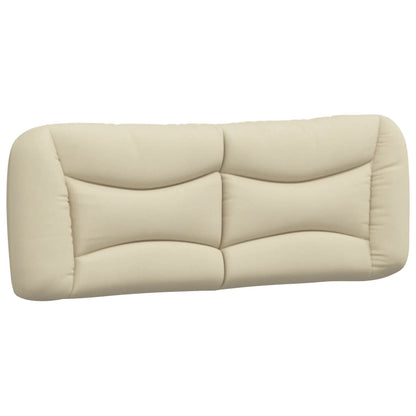 Bed met matras stof crèmekleurig 140x190 cm