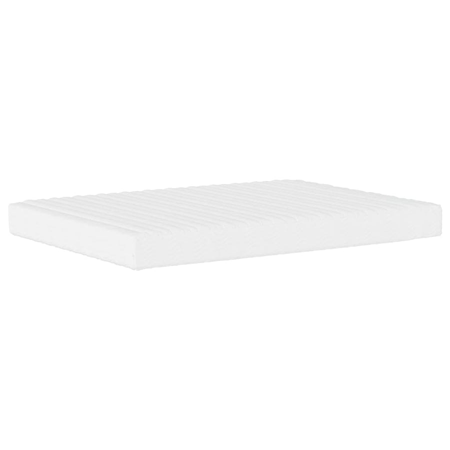 Bed met matras stof donkerbruin 140x200 cm