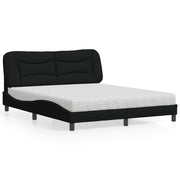Bed met matras 160x200 cm zwart stof