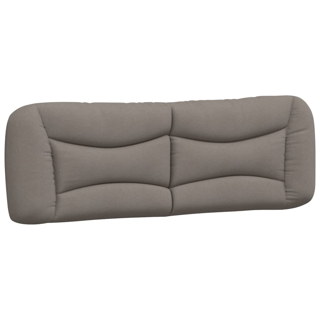 Bed met matras stof taupe 160x200 cm