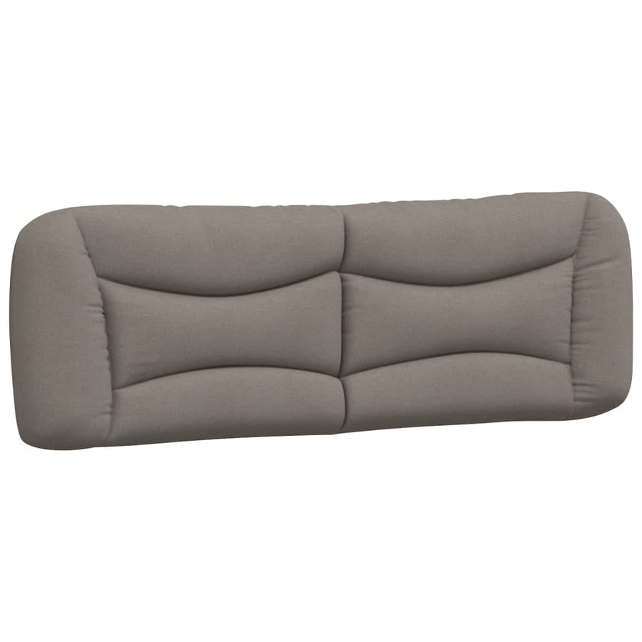 Bed met matras stof taupe 160x200 cm