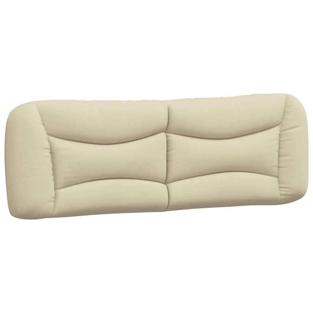 Bed met matras stof crèmekleurig 160x200 cm