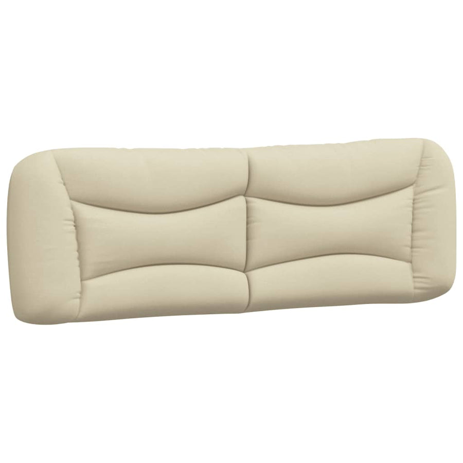 Bed met matras stof crèmekleurig 160x200 cm