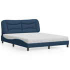 Bed met matras blauw 160x200 cm
