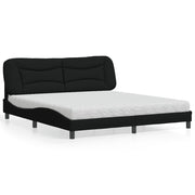 Bed met matras 180x200 cm zwart stof