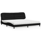 Bed met matras stof zwart 200x200 cm